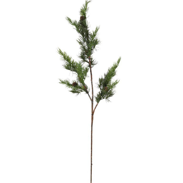 Realistic Pine Needle Branch with Pinecones, 37" Faux Greenery for Home Decor, Wedding, Cafe, and Seasonal Arrangements