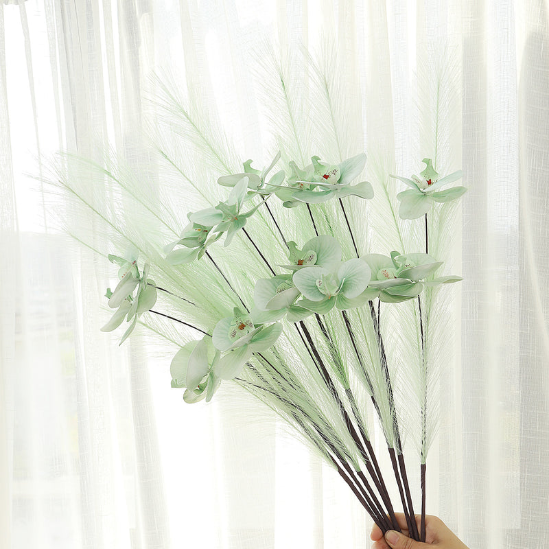 Real-Touch Orchid Stem Set, 28" Silk Faux Flowers, Elegant Home Decor, Perfect for Weddings, Events, and Table Centerpieces