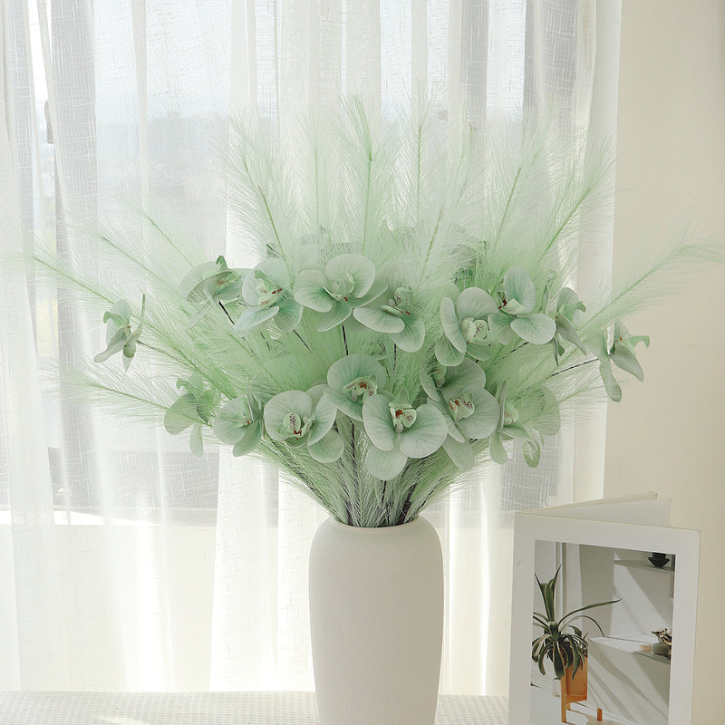 Real-Touch Orchid Stem Set, 28" Silk Faux Flowers, Elegant Home Decor, Perfect for Weddings, Events, and Table Centerpieces