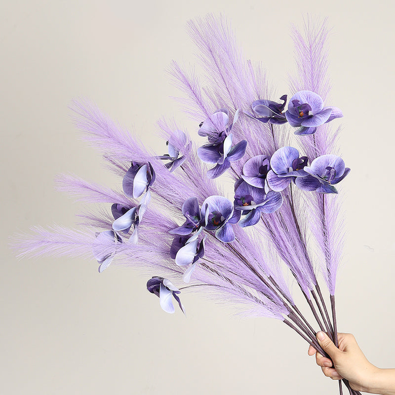 Real-Touch Orchid Stem Set, 28" Silk Faux Flowers, Elegant Home Decor, Perfect for Weddings, Events, and Table Centerpieces