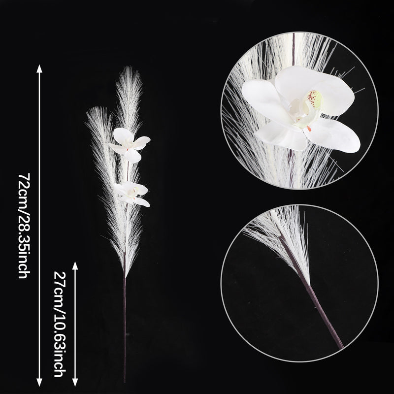 Real-Touch Orchid Stem Set, 28" Silk Faux Flowers, Elegant Home Decor, Perfect for Weddings, Events, and Table Centerpieces