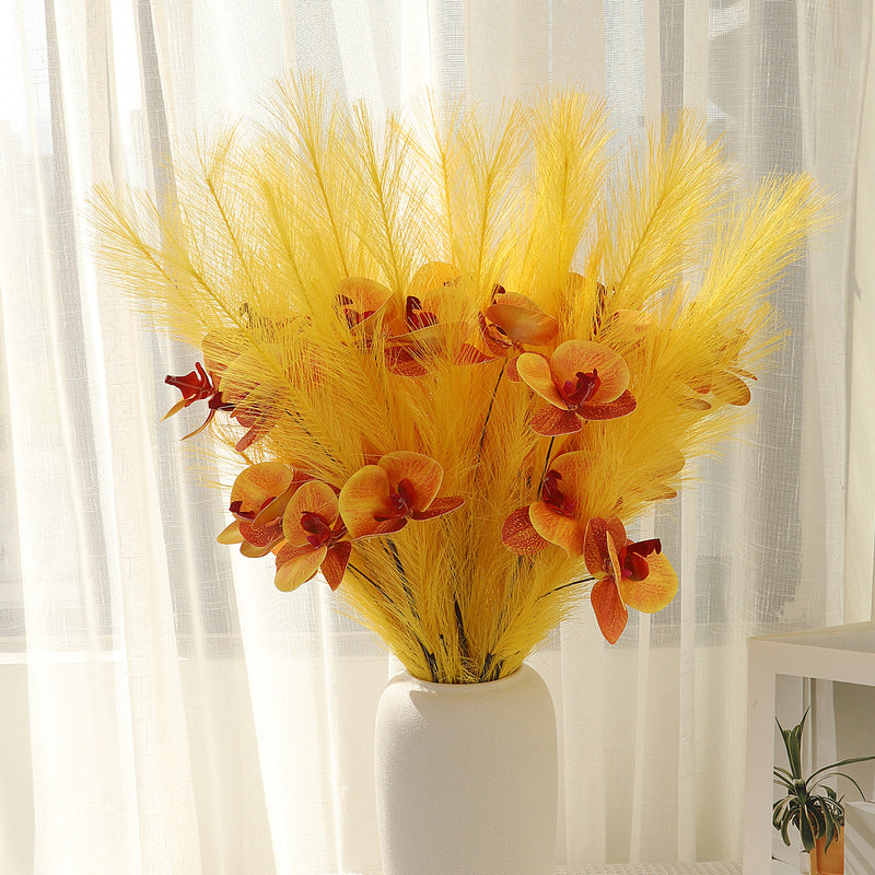 Real-Touch Orchid Stem Set, 28" Silk Faux Flowers, Elegant Home Decor, Perfect for Weddings, Events, and Table Centerpieces