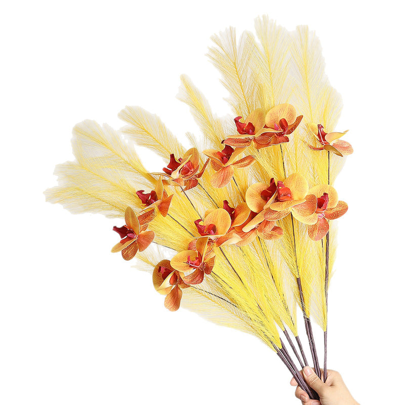Real-Touch Orchid Stem Set, 28" Silk Faux Flowers, Elegant Home Decor, Perfect for Weddings, Events, and Table Centerpieces