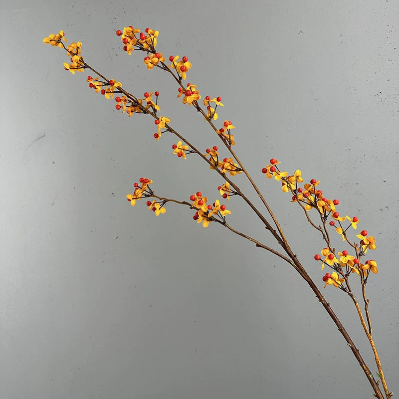 Artificial Snake Vine Stem with Berries, 57" Tall, Realistic Faux Greenery for Vase Arrangements, Home Decor, Weddings & Events