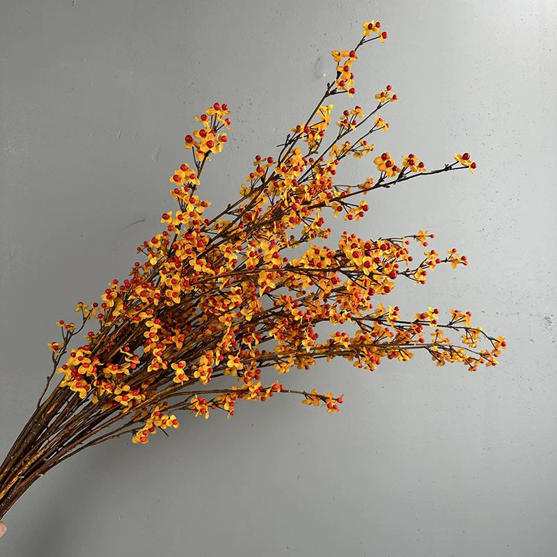 Artificial Snake Vine Stem with Berries, 57" Tall, Realistic Faux Greenery for Vase Arrangements, Home Decor, Weddings & Events