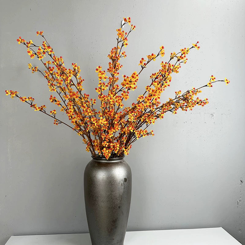 Artificial Snake Vine Stem with Berries, 57" Tall, Realistic Faux Greenery for Vase Arrangements, Home Decor, Weddings & Events