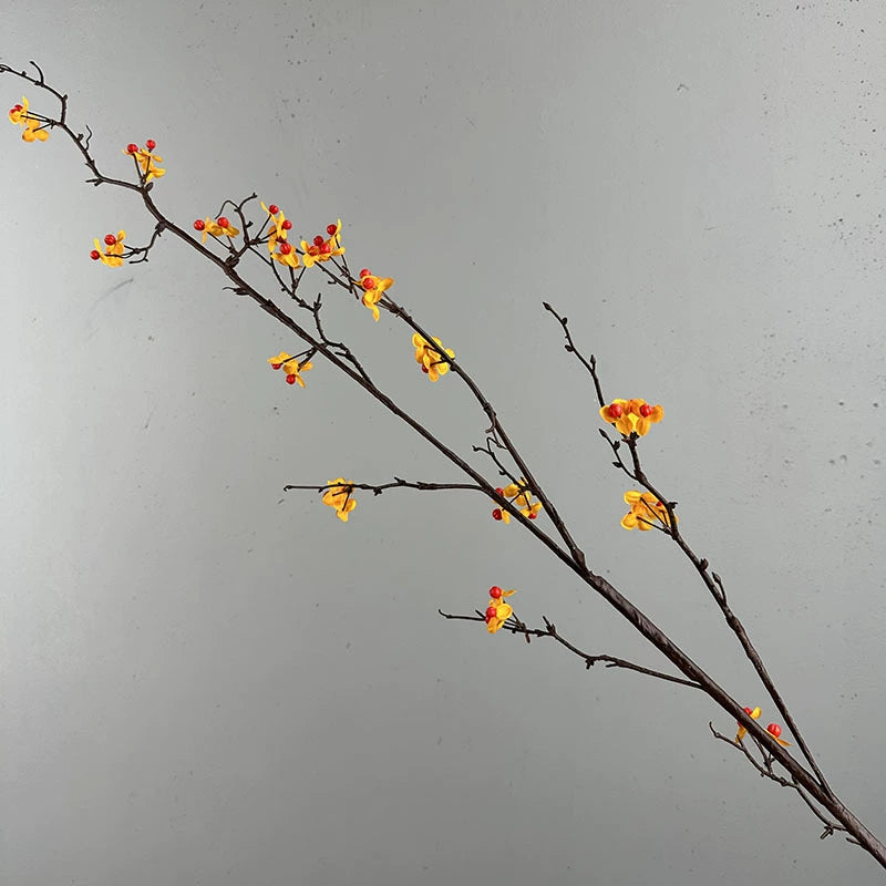 Artificial Snake Vine Stem with Berries, 57" Tall, Realistic Faux Greenery for Vase Arrangements, Home Decor, Weddings & Events