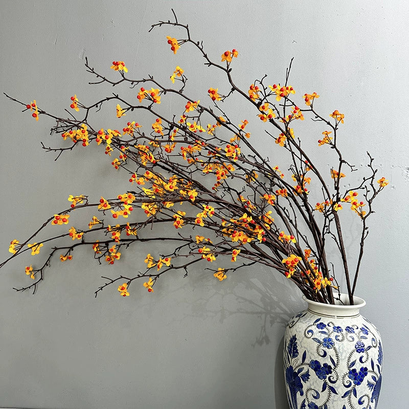 Artificial Snake Vine Stem with Berries, 57" Tall, Realistic Faux Greenery for Vase Arrangements, Home Decor, Weddings & Events