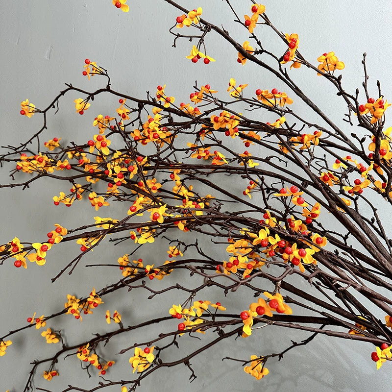 Artificial Snake Vine Stem with Berries, 57" Tall, Realistic Faux Greenery for Vase Arrangements, Home Decor, Weddings & Events