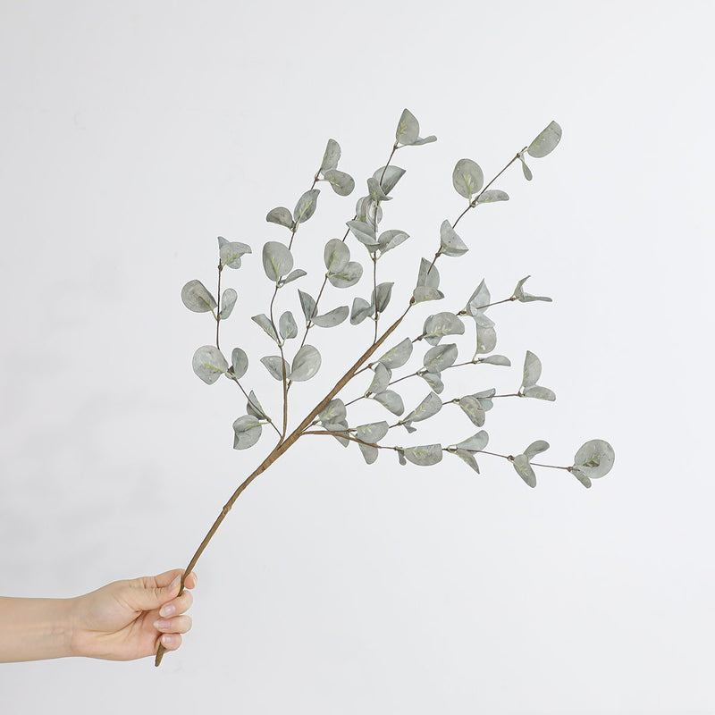Eucalyptus Leaves Artificial Plants, 23" Real-Touch Mixed Material Greenery, Home Decor, Wedding & Event Styling, Bulk Purchase Discounts