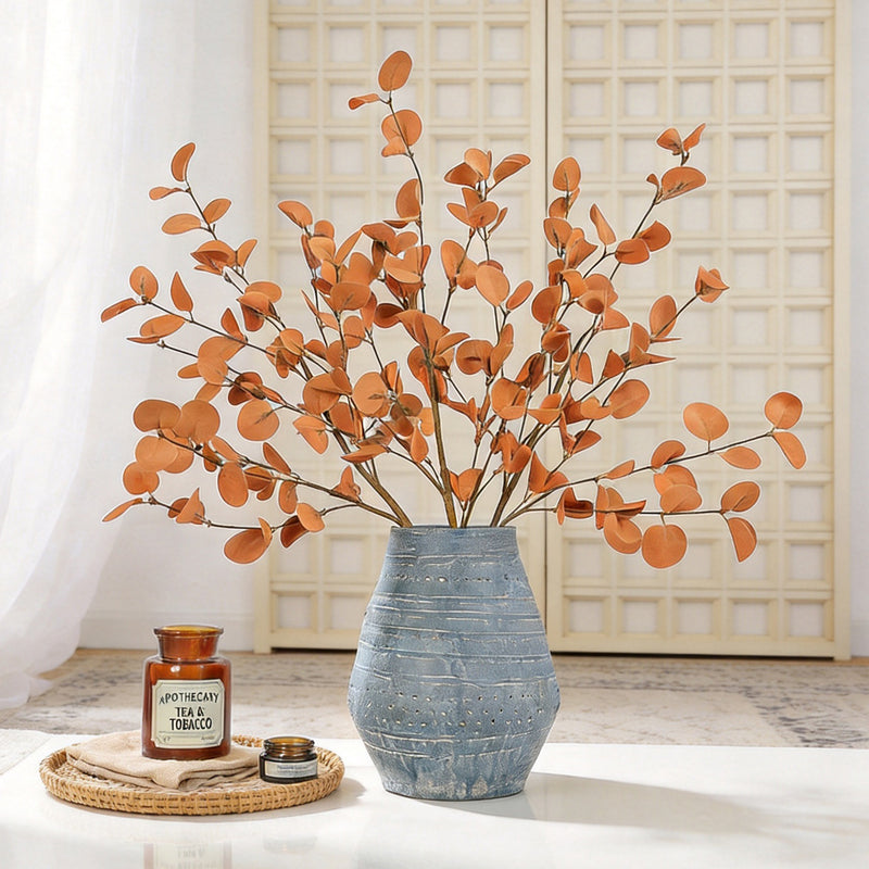 Eucalyptus Leaves Artificial Plants, 23" Real-Touch Mixed Material Greenery, Home Decor, Wedding & Event Styling, Bulk Purchase Discounts