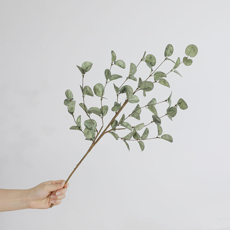 Eucalyptus Leaves Artificial Plants, 23" Real-Touch Mixed Material Greenery, Home Decor, Wedding & Event Styling, Bulk Purchase Discounts