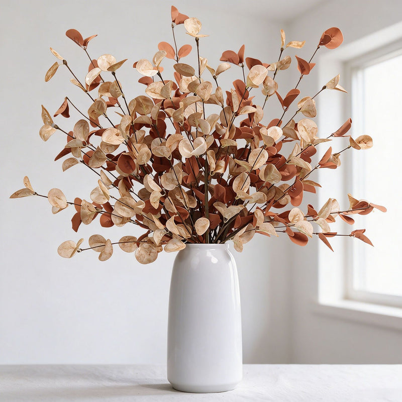 Eucalyptus Leaves Artificial Plants, 23" Real-Touch Mixed Material Greenery, Home Decor, Wedding & Event Styling, Bulk Purchase Discounts