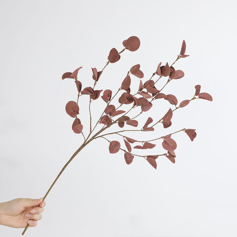 Eucalyptus Leaves Artificial Plants, 23" Real-Touch Mixed Material Greenery, Home Decor, Wedding & Event Styling, Bulk Purchase Discounts