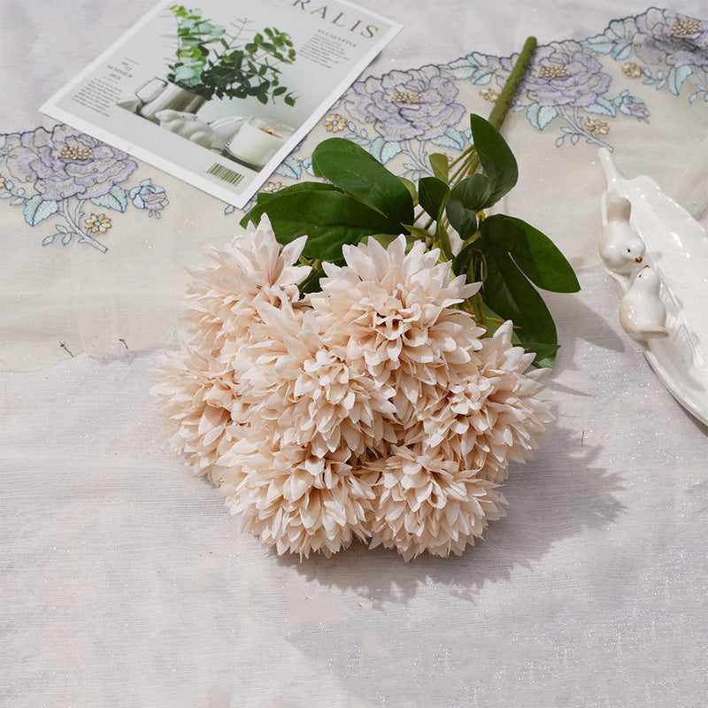 Artificial Pinecone Chrysanthemum Stems, 17", Real-Touch Mixed Material, Rustic Fall Decor for Weddings, Home Decor, Vase Arrangements