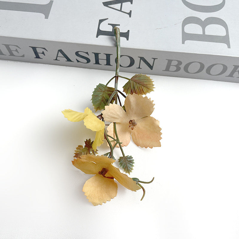 Autumn Grape Leaf Stems, 4" Real-Touch Faux Vine with 1.5" Clusters, DIY Wedding Bouquets, Fall Home Decor, Floral Arrangements