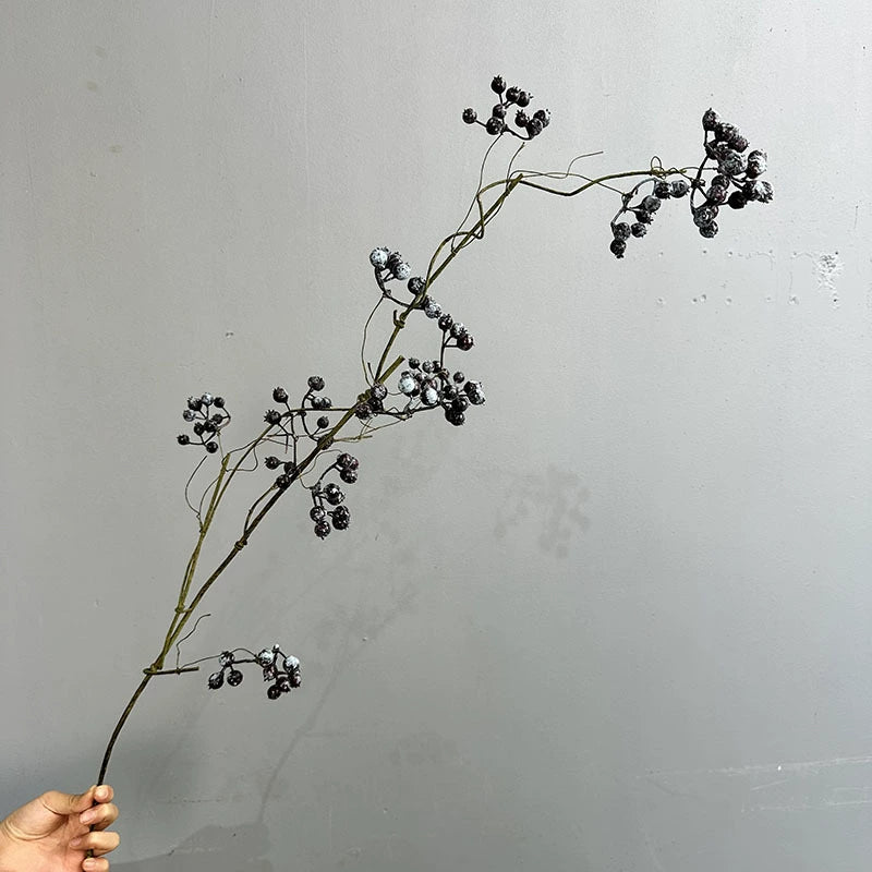 43" Artificial Holly Berry & Wintergreen Vine with Berries, Real-Touch Faux Greenery for Vase Fillers, Wedding Centerpieces, Home Decor, Floral Arrangements