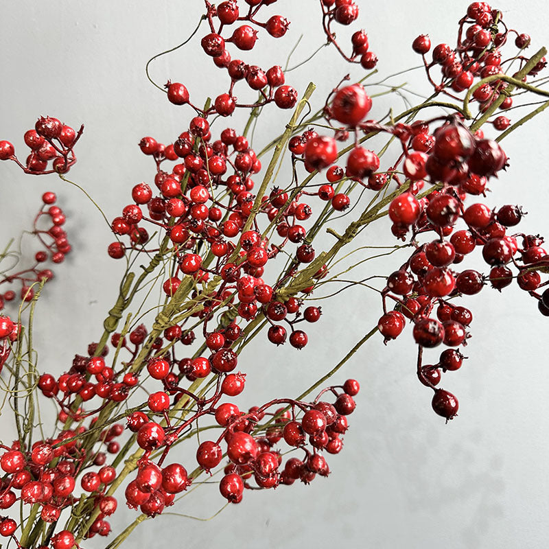 43" Artificial Holly Berry & Wintergreen Vine with Berries, Real-Touch Faux Greenery for Vase Fillers, Wedding Centerpieces, Home Decor, Floral Arrangements