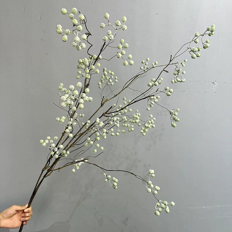 43" Artificial Holly Berry & Wintergreen Vine with Berries, Real-Touch Faux Greenery for Vase Fillers, Wedding Centerpieces, Home Decor, Floral Arrangements