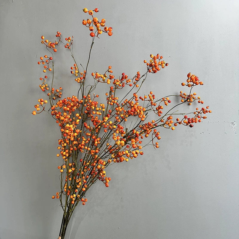 43" Artificial Holly Berry & Wintergreen Vine with Berries, Real-Touch Faux Greenery for Vase Fillers, Wedding Centerpieces, Home Decor, Floral Arrangements