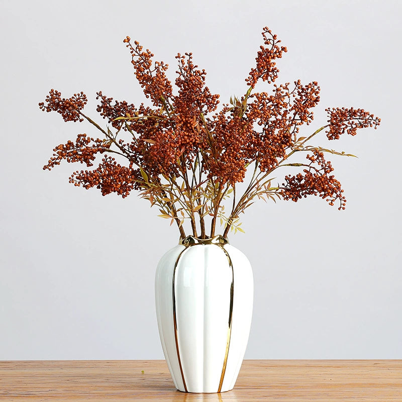 30" Realistic Nandina Berry Stems, Artificial Red Berry Branches for Vase Fillers, Wedding Centerpieces, Christmas & Home Decor - Set of 1