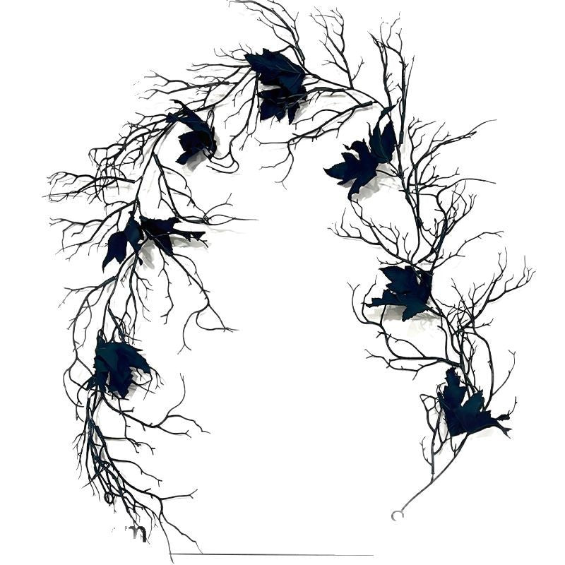 Artificial Black Maple Branches, 69" Realistic Fall Foliage Stems for Vase Arrangements, Halloween Decor, Wedding Centerpieces & Home Decor