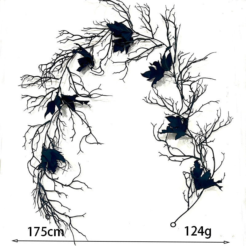 Artificial Black Maple Branches, 69" Realistic Fall Foliage Stems for Vase Arrangements, Halloween Decor, Wedding Centerpieces & Home Decor