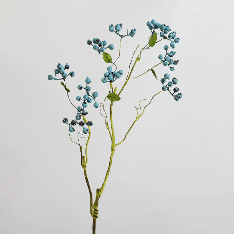 Blueberry Artificial Stems, 32" Real-Touch Faux Berries for Vase Arrangements, Wedding Centerpieces & Home Decor – Bulk Discounts Available
