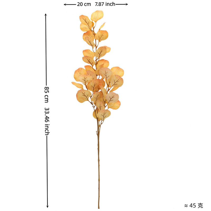 Artificial Eucalyptus Leaves Stems, 33" Real Touch Faux Greenery for Vase Arrangements, Home Decor, Weddings & Bulk Floral Design