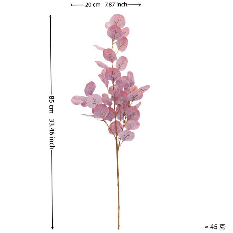 Artificial Eucalyptus Leaves Stems, 33" Real Touch Faux Greenery for Vase Arrangements, Home Decor, Weddings & Bulk Floral Design