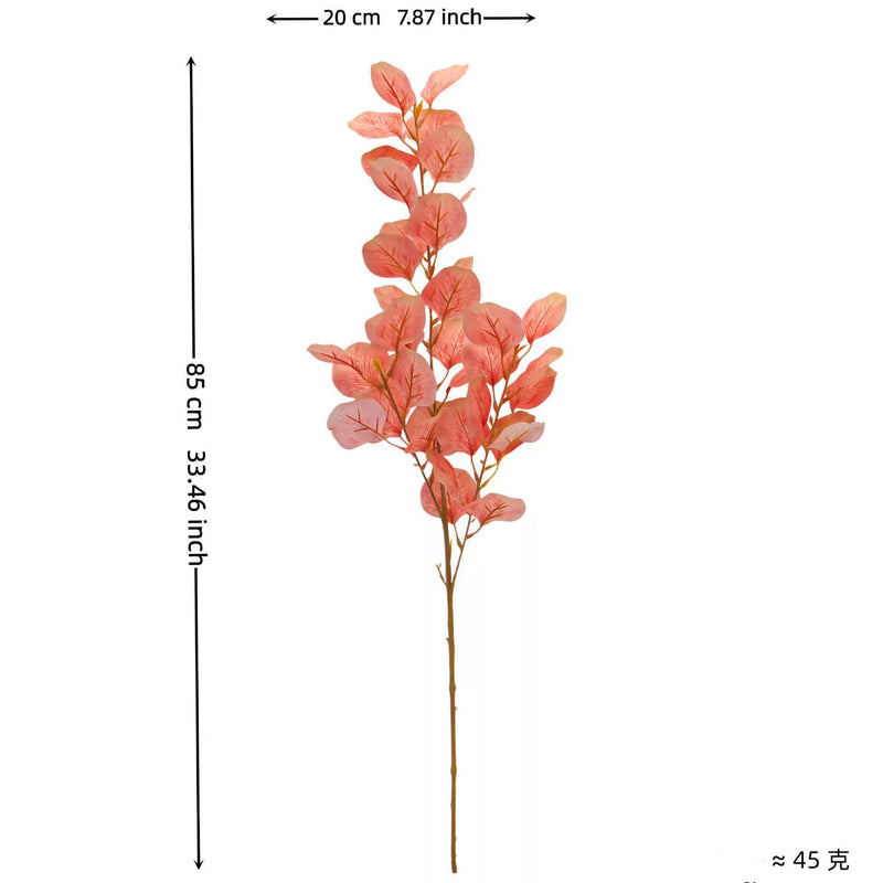 Artificial Eucalyptus Leaves Stems, 33" Real Touch Faux Greenery for Vase Arrangements, Home Decor, Weddings & Bulk Floral Design
