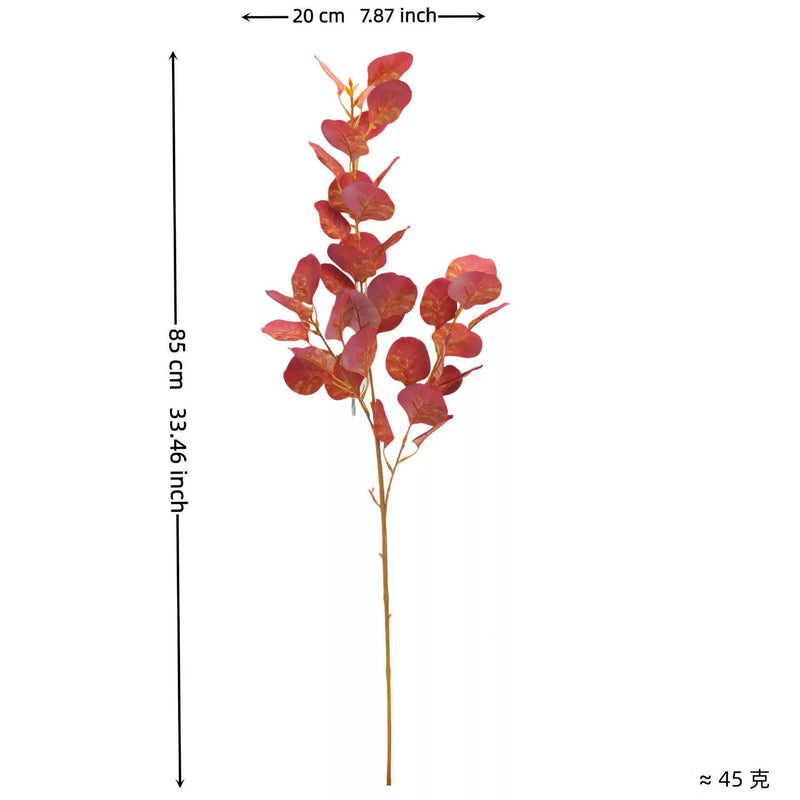 Artificial Eucalyptus Leaves Stems, 33" Real Touch Faux Greenery for Vase Arrangements, Home Decor, Weddings & Bulk Floral Design