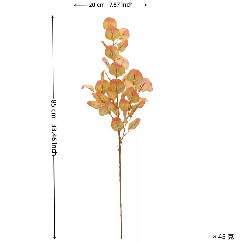 Artificial Eucalyptus Leaves Stems, 33" Real Touch Faux Greenery for Vase Arrangements, Home Decor, Weddings & Bulk Floral Design
