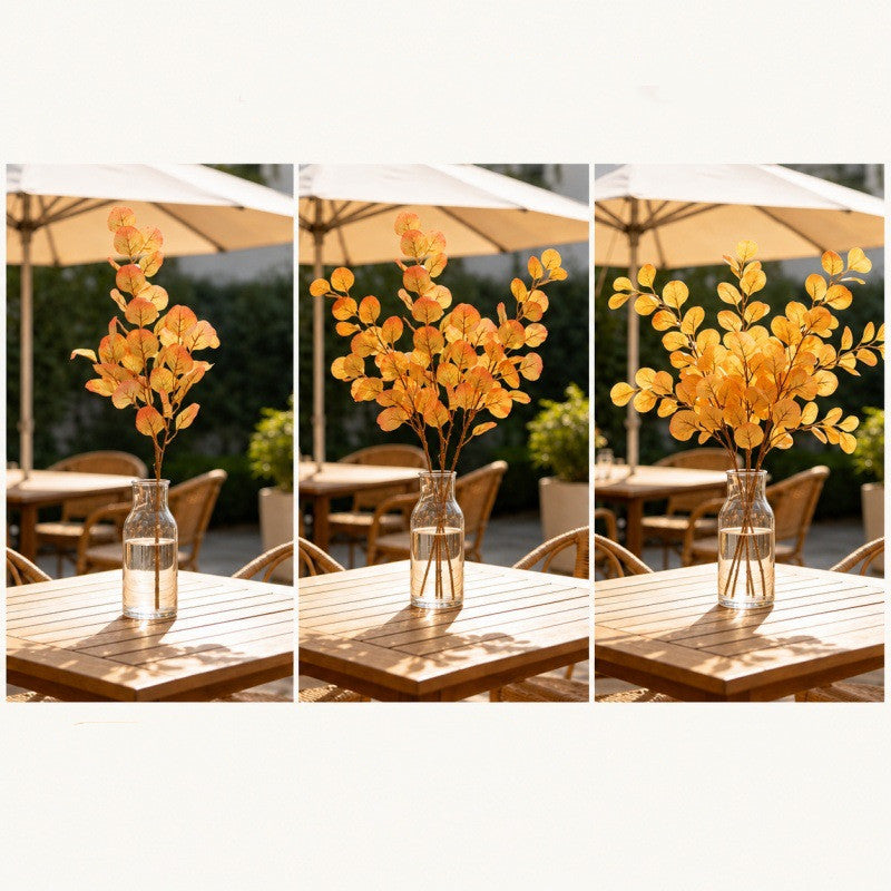 Artificial Eucalyptus Leaves Stems, 33" Real Touch Faux Greenery for Vase Arrangements, Home Decor, Weddings & Bulk Floral Design