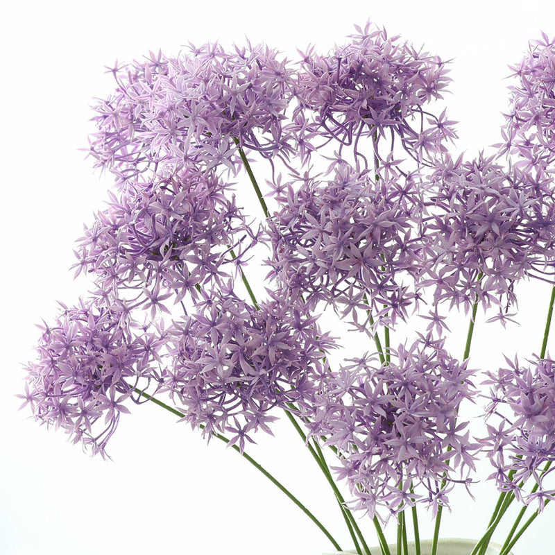 Artificial Hydrangea Stems, 24" Long, Real-Touch Plastic, Purple, Set of 3, Perfect for Vase Arrangements, Home Decor, Wedding & Event Styling