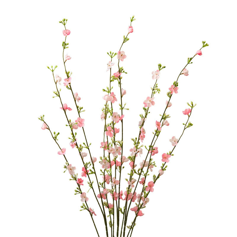 Artificial Snow Willow Stems, 33" Real-Touch Faux Floral Branches for Vase Arrangements, Wedding Centerpieces & Home Decor – White & Pink (Set of 10)
