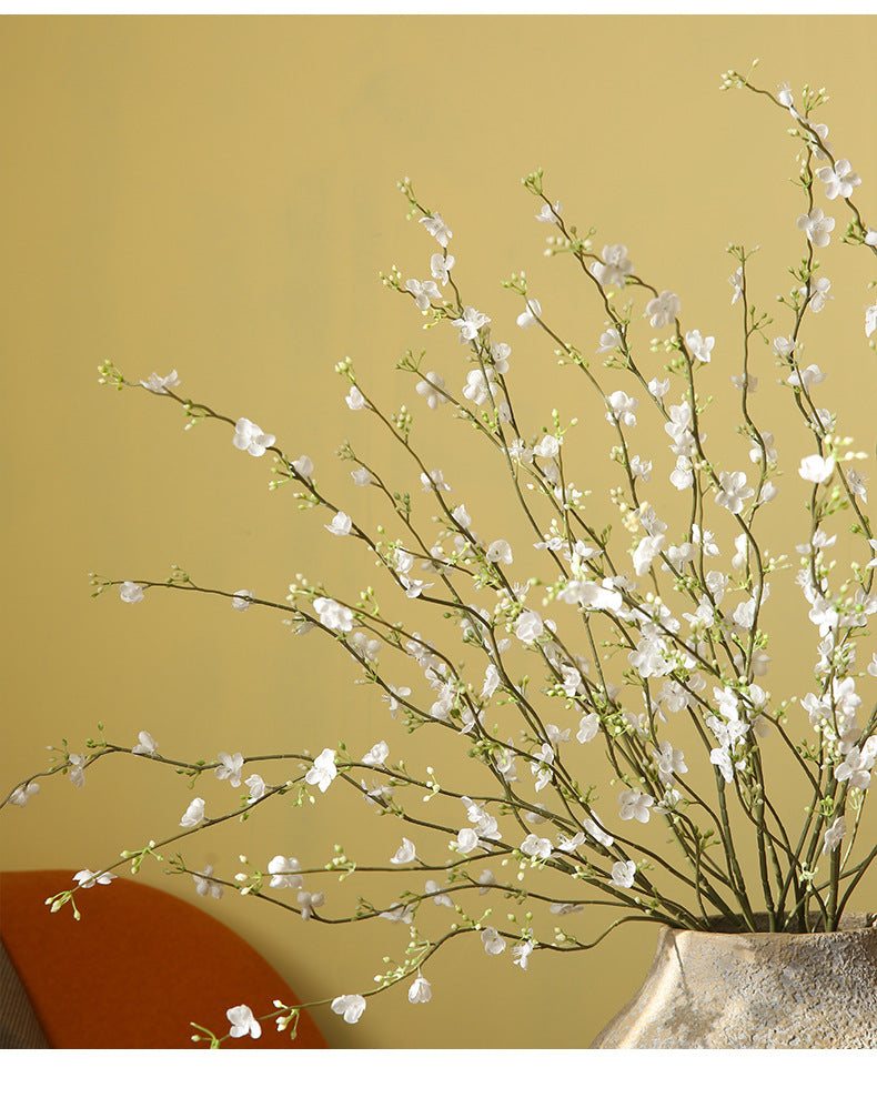Artificial Snow Willow Stems, 33" Real-Touch Faux Floral Branches for Vase Arrangements, Wedding Centerpieces & Home Decor – White & Pink (Set of 10)