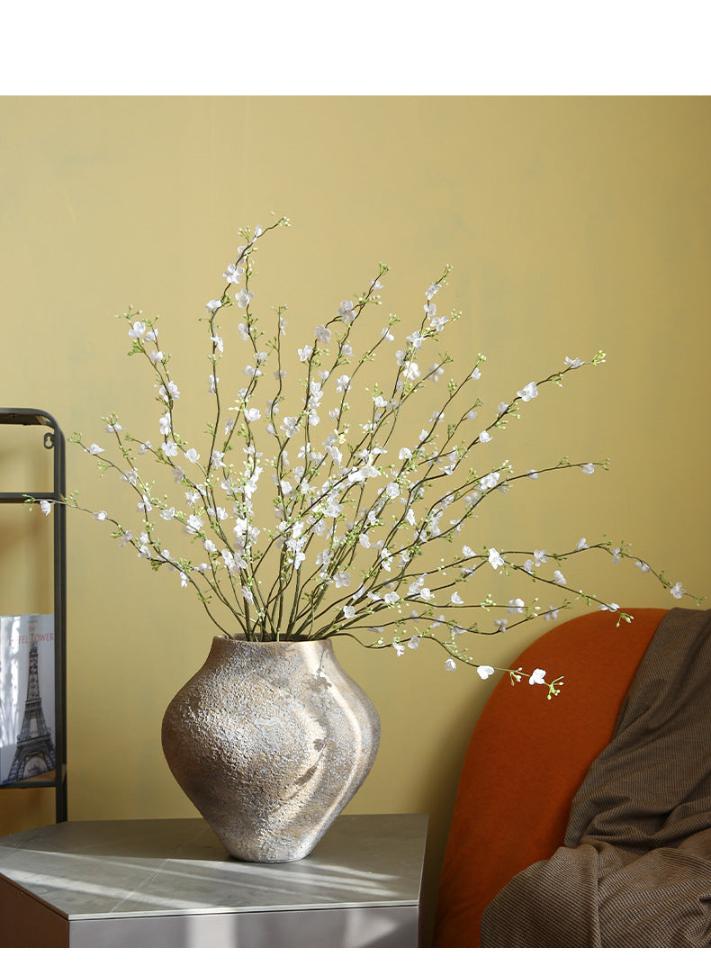 Artificial Snow Willow Stems, 33" Real-Touch Faux Floral Branches for Vase Arrangements, Wedding Centerpieces & Home Decor – White & Pink (Set of 10)