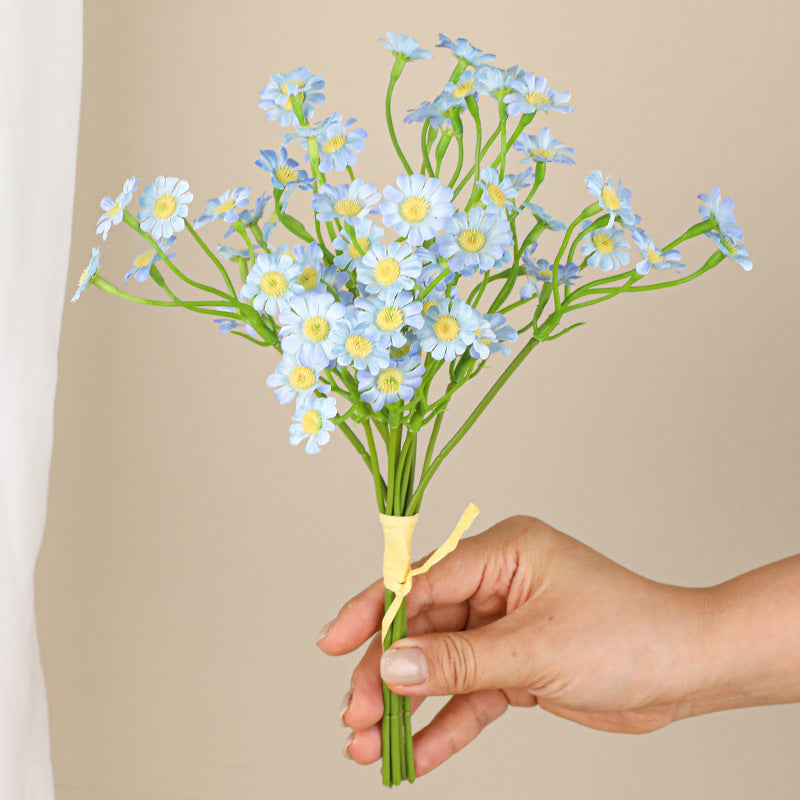 Artificial Chamomile Bouquet, Real-Touch Faux Flowers, 11" Stems for Vases, Wedding Centerpieces, Home Decor, DIY Floral Arrangements