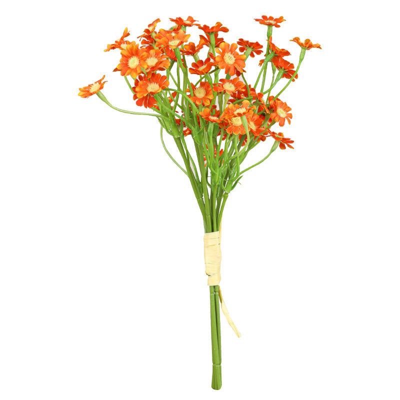 Artificial Chamomile Bouquet, Real-Touch Faux Flowers, 11" Stems for Vases, Wedding Centerpieces, Home Decor, DIY Floral Arrangements