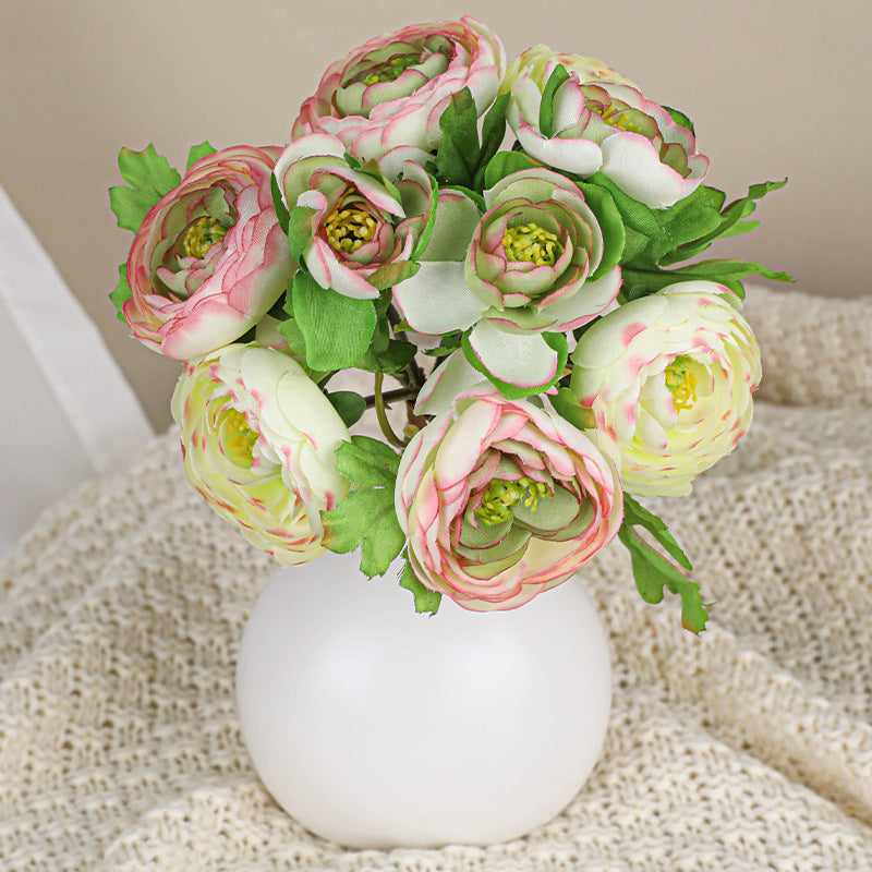 Artificial Rose Bouquet, 6 Real-Touch Tea Roses, 10" Stems for Vases, Wedding Centerpieces, Home Decor & Floral Arrangements