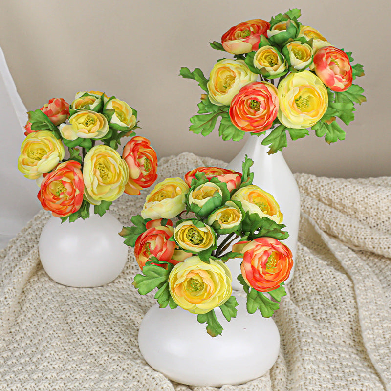Artificial Rose Bouquet, 6 Real-Touch Tea Roses, 10" Stems for Vases, Wedding Centerpieces, Home Decor & Floral Arrangements