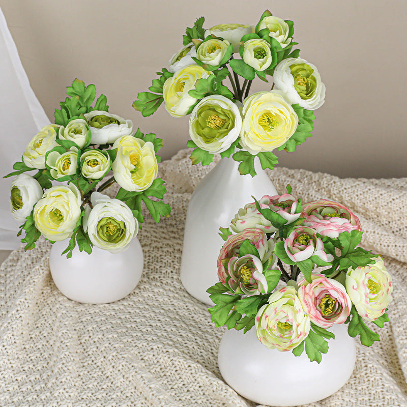 Artificial Rose Bouquet, 6 Real-Touch Tea Roses, 10" Stems for Vases, Wedding Centerpieces, Home Decor & Floral Arrangements