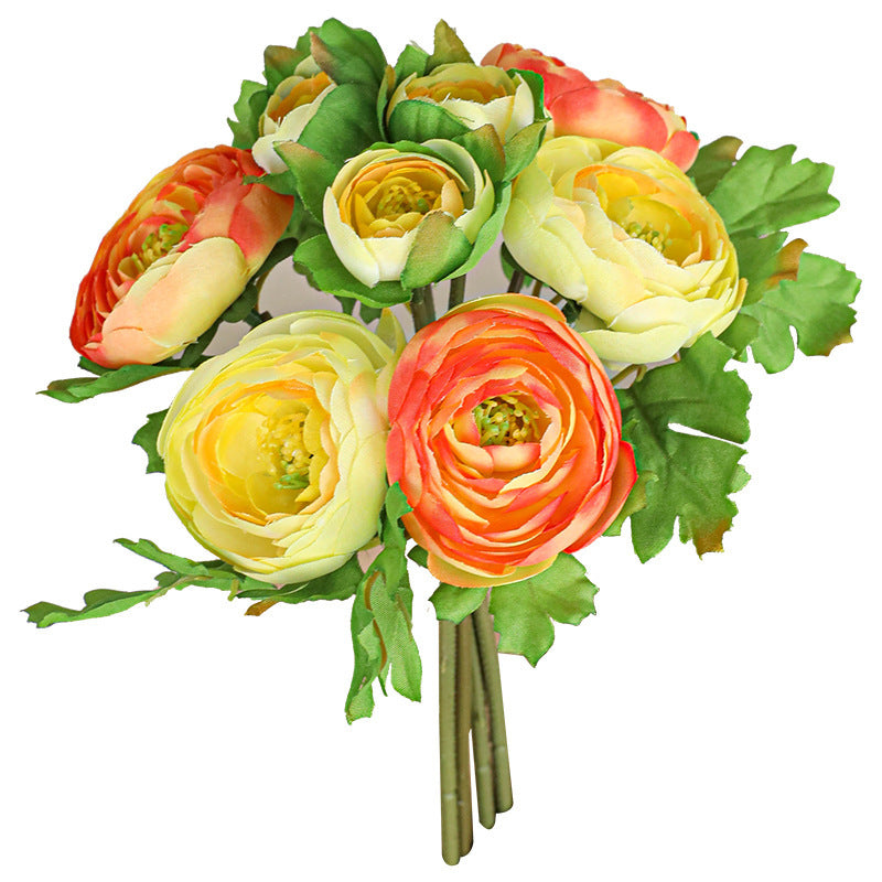 Artificial Rose Bouquet, 6 Real-Touch Tea Roses, 10" Stems for Vases, Wedding Centerpieces, Home Decor & Floral Arrangements