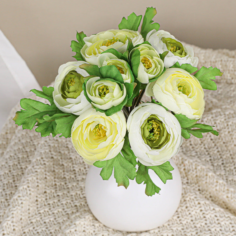 Artificial Rose Bouquet, 6 Real-Touch Tea Roses, 10" Stems for Vases, Wedding Centerpieces, Home Decor & Floral Arrangements