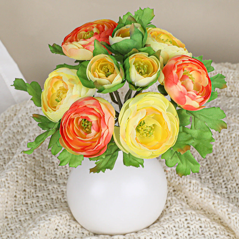 Artificial Rose Bouquet, 6 Real-Touch Tea Roses, 10" Stems for Vases, Wedding Centerpieces, Home Decor & Floral Arrangements