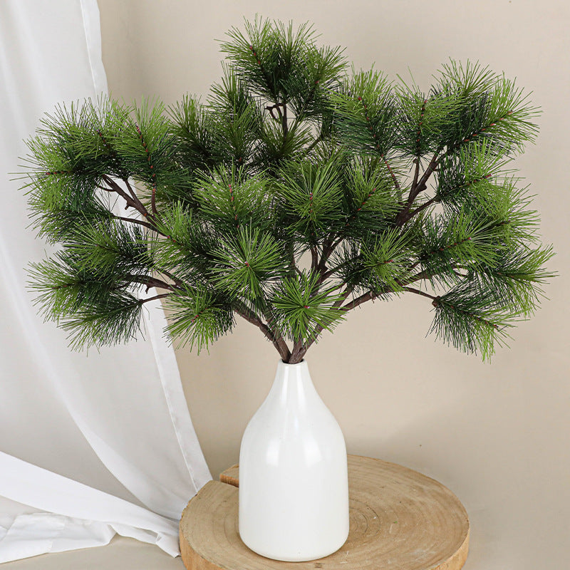 Artificial Curly Pine Needle Stems, 15-Piece Set (18"), Real-Touch Faux Greenery for Vase Arrangements, Wedding Centerpieces, Home Decor, and Floral Design
