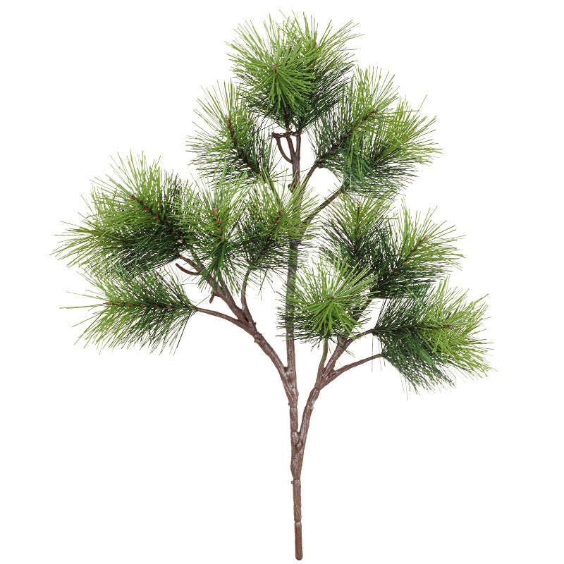 Artificial Curly Pine Needle Stems, 15-Piece Set (18"), Real-Touch Faux Greenery for Vase Arrangements, Wedding Centerpieces, Home Decor, and Floral Design