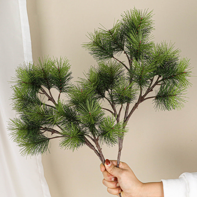 Artificial Curly Pine Needle Stems, 15-Piece Set (18"), Real-Touch Faux Greenery for Vase Arrangements, Wedding Centerpieces, Home Decor, and Floral Design