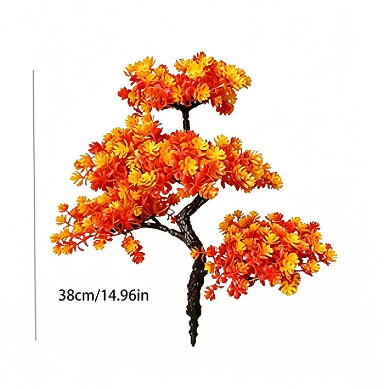 Artificial Maple Leaf Branches, 15" Fall Foliage Stems, Real-Touch Autumn Decor for Vases, Wedding Centerpieces, Home & Tabletop Arrangements